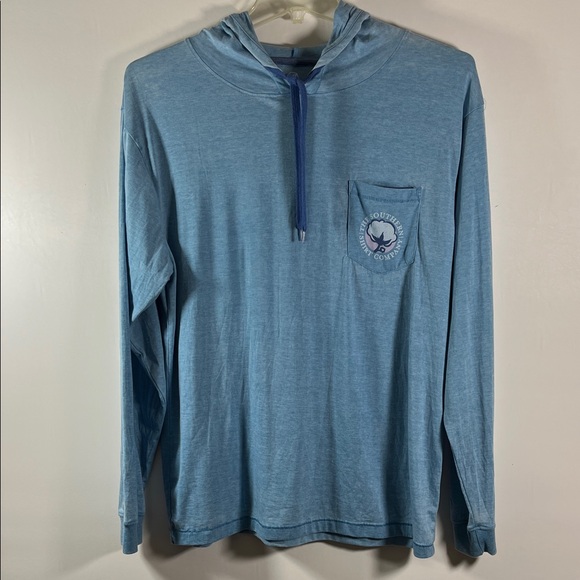 Other - Southern Shirt Hoodie Men Light Blue Long Sleeve Draw String Graphic  Size L